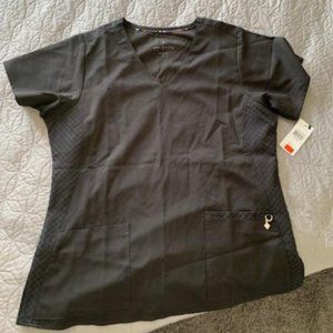 VERA BRADLEY woman's V-Neck 2 pocket BLACK top / smock / jersey MEDIUM new